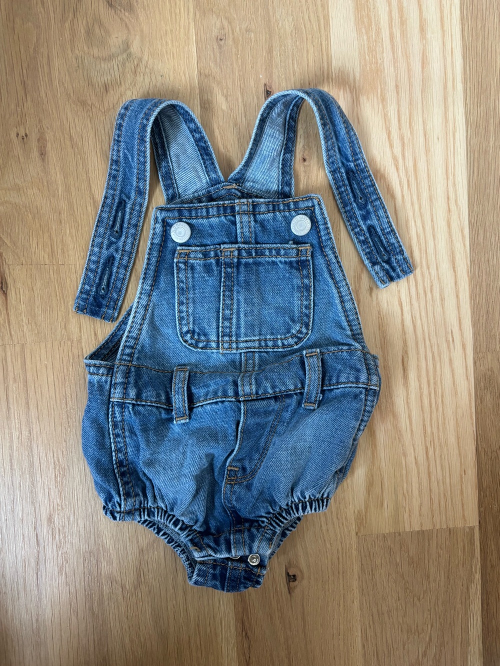 Old Navy Baby Denim Overall Romper - Blue